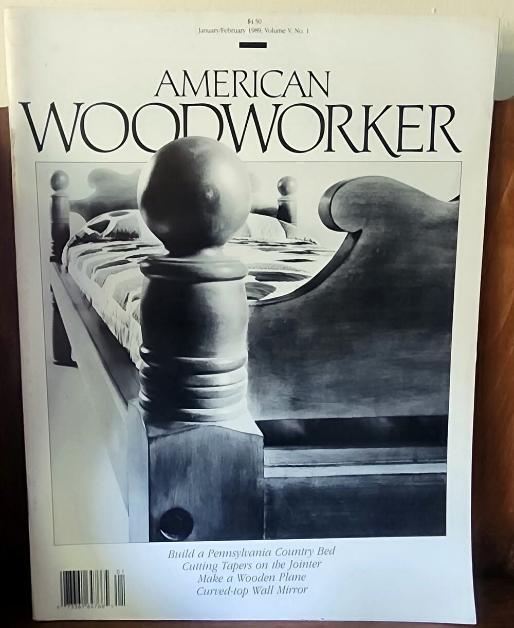 American Woodworker January/February 1989 Pennsylvania Bed Magazine DIY Craft